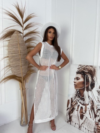 Ażurowa tunika Melanie ecru By Mielczarkowski