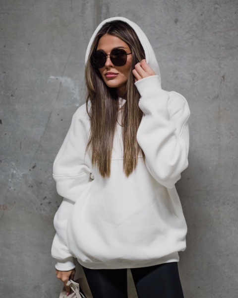 Bluza z cyrkoniami DIAMOND ecru SEMPRE