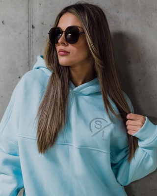Bluza z cyrkoniami DIAMOND baby blue SEMPRE