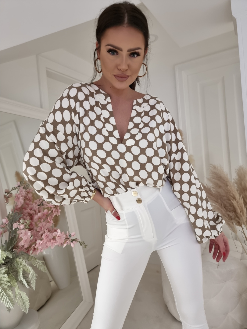 Blouse VB peas – beige BY ME