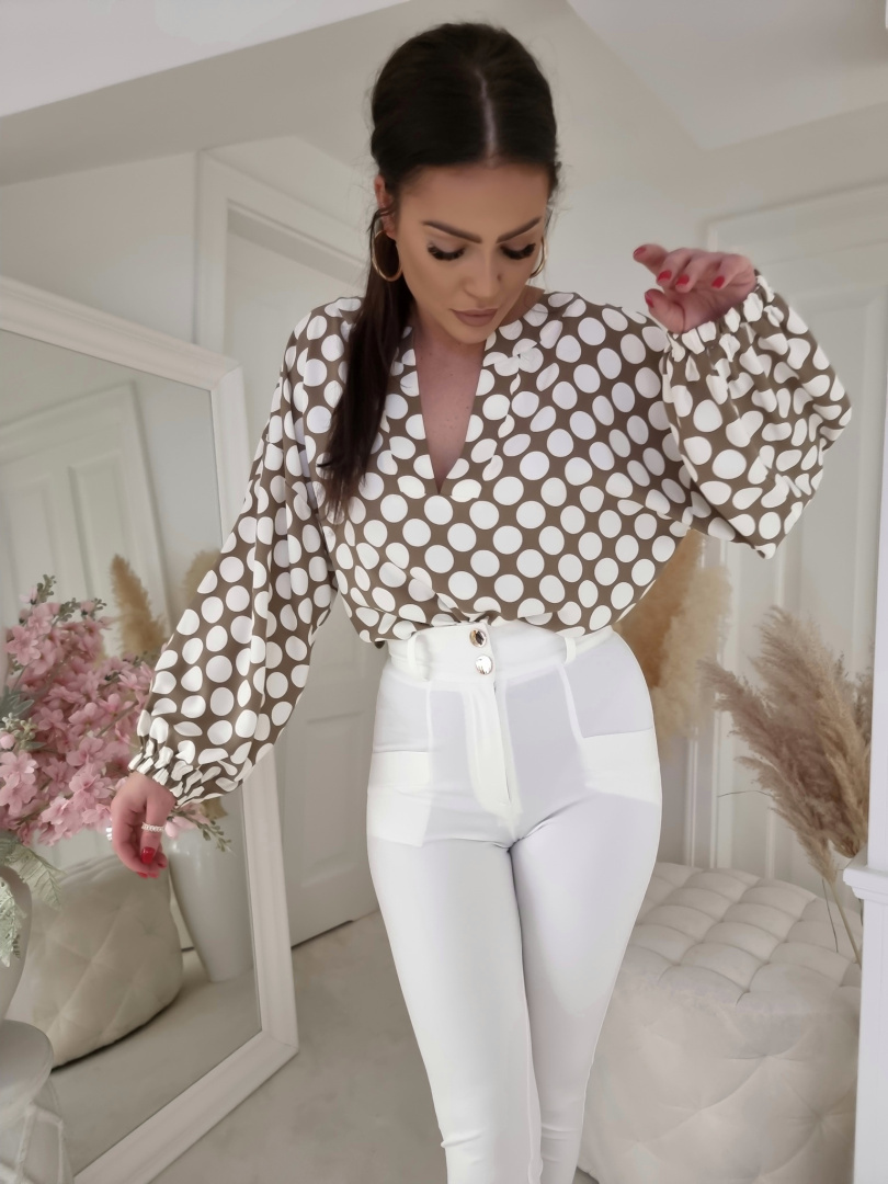 Blouse VB peas – beige BY ME
