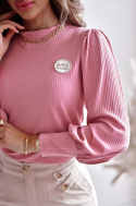 Striped blouse with wide sleeves pink XANA