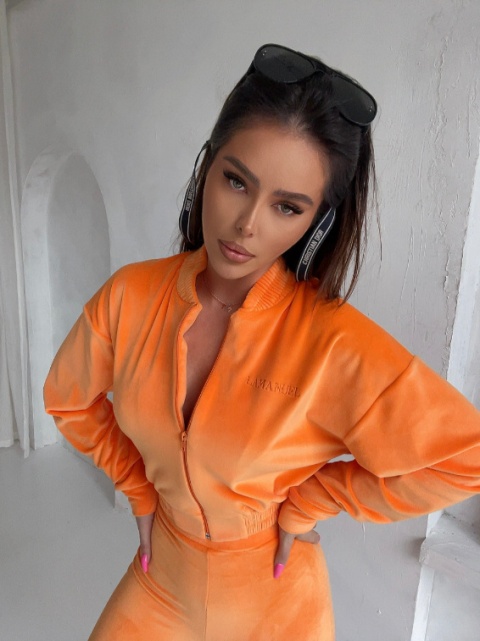 Komplet welurowy PLAY pomarańczowy La Manuel