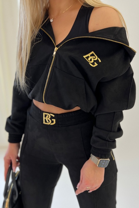 Komplet zamszowy BG NEW ESSENTIAL czarny Brandenburg