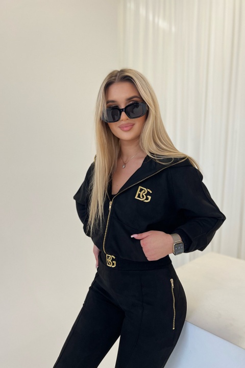 Komplet zamszowy BG NEW ESSENTIAL czarny Brandenburg