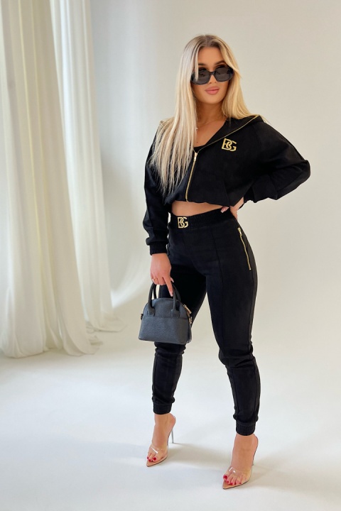 Komplet zamszowy BG NEW ESSENTIAL czarny Brandenburg