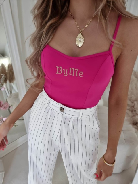 Lniane spodnie w paski PREMIUM ecru By Me