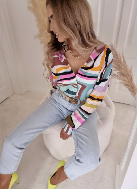 Loose shirt OVER colorful waves BY ME Loose shirt OVER colorful waves BY ME