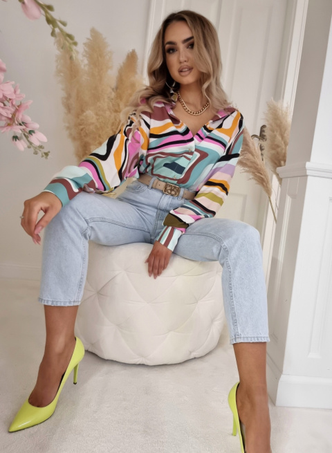 Loose shirt OVER colorful waves BY ME Loose shirt OVER colorful waves BY ME