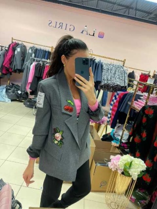 Marynarka MY BOYFRIEND2 z naszywkami LA MILLA