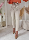Fabric pants ELLE – light beige By Me