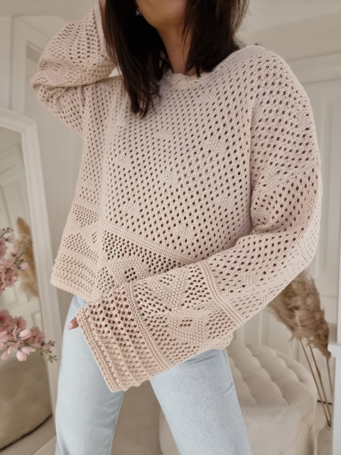 Sweter MANDALA – beżowy By Me