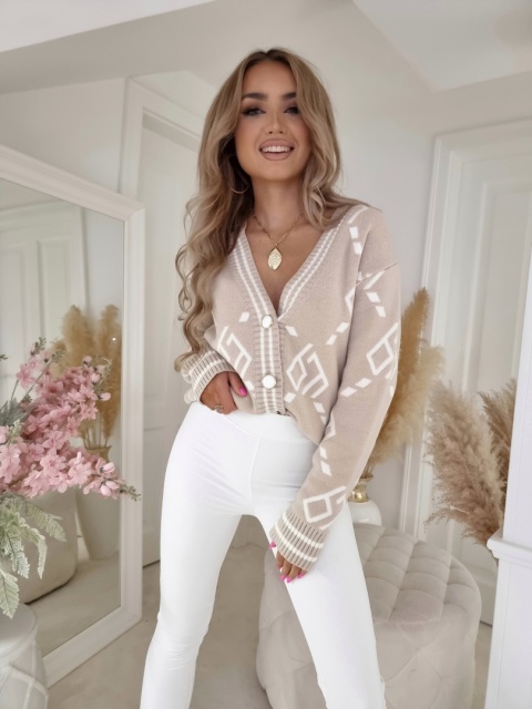 Sweter z kaszmirem DIAMENT jasny beż BY ME