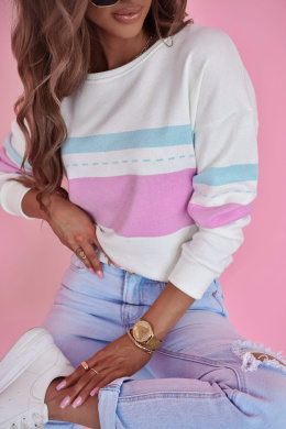 Sweater with pastel stripes XANA