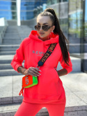 Sweatshirt SARA LOGO neon coral - SEMPRE Sweatshirt SARA LOGO neon coral - SEMPRE