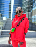 Sweatshirt SARA LOGO neon coral - SEMPRE Sweatshirt SARA LOGO neon coral - SEMPRE