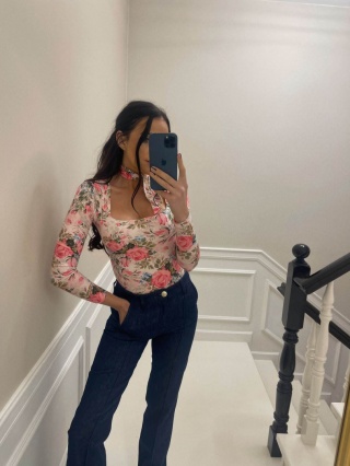 Body ALL IN ROSES pudrowe LA MILLA