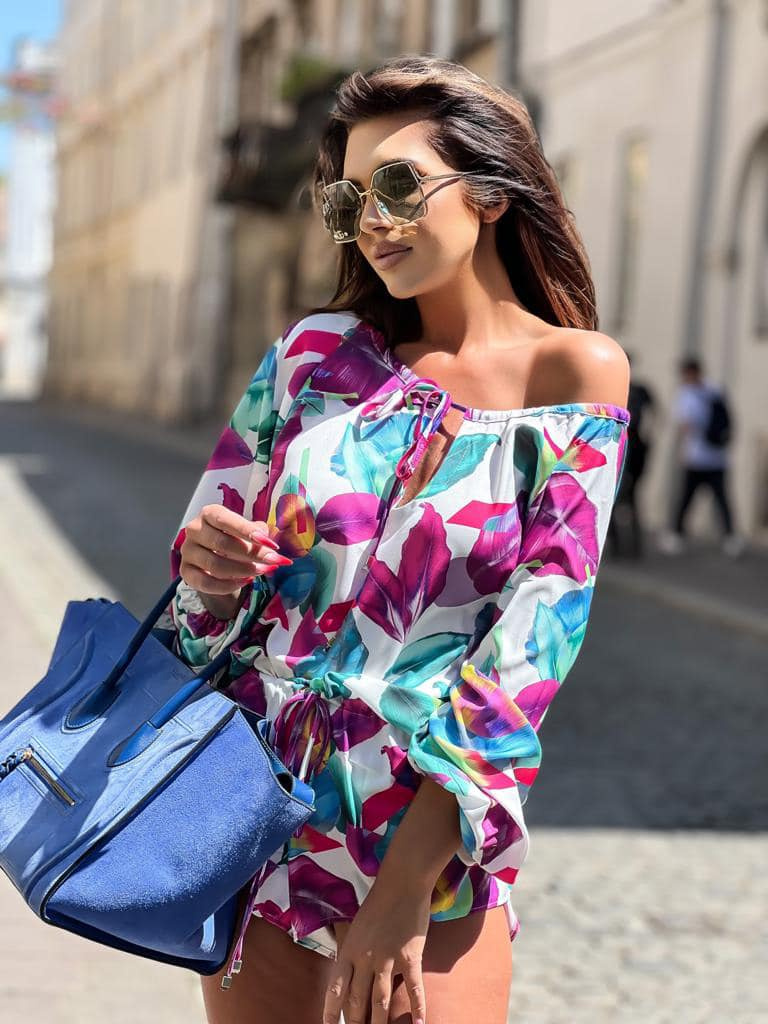 Jumpsuit oversize DOLLY leaves - SEMPRE Jumpsuit oversize DOLLY leaves - SEMPRE