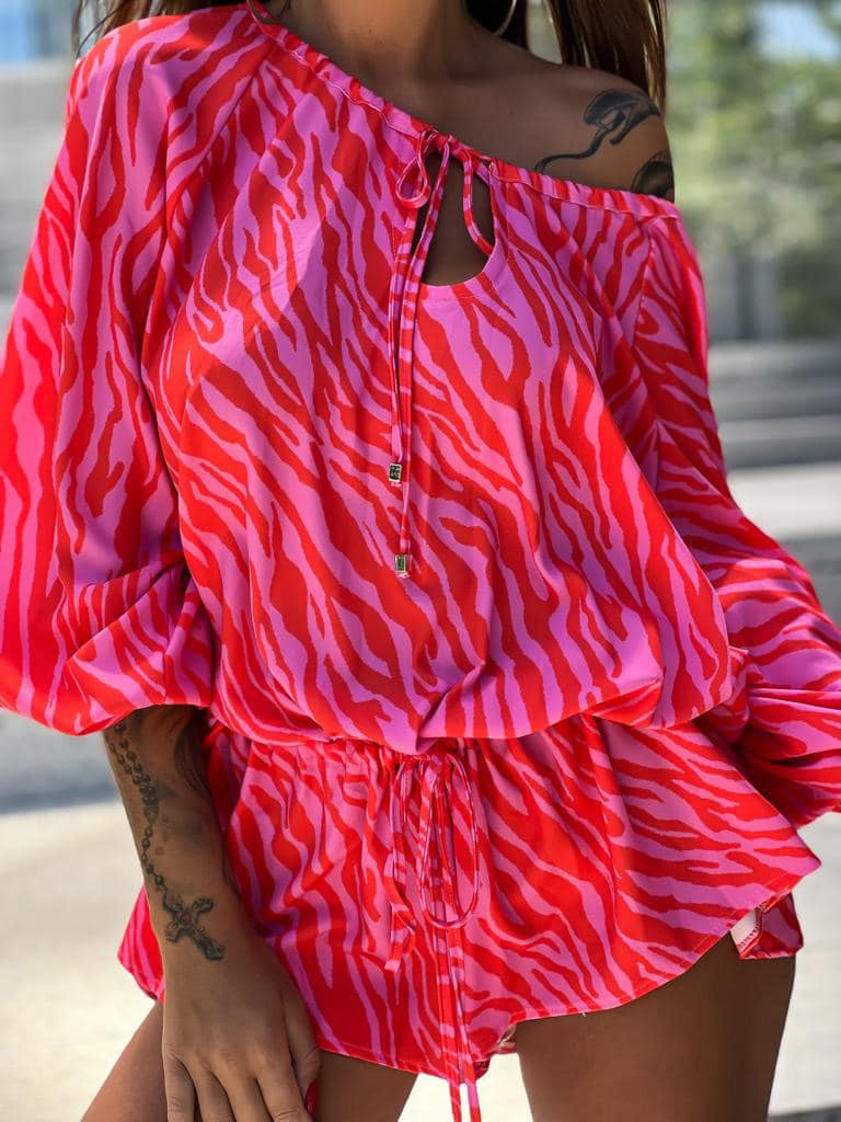 Jumpsuit oversize DOLLY summer print - SEMPRE Jumpsuit oversize DOLLY summer print - SEMPRE
