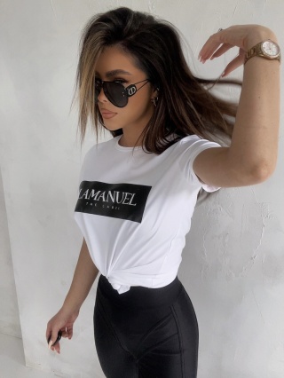 Tshirt SHOW biały La Manuel