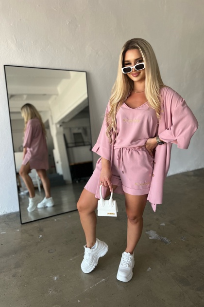 Komplet MIAMI SET pudrowy róż BG Brandenburg Couture