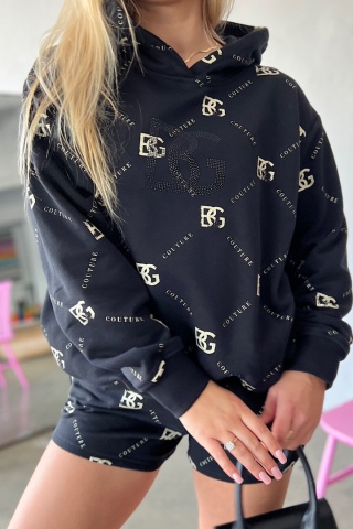 Komplet dresowy BG HOLOGRAM set czarny Brandenburg Couture