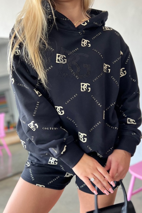 Komplet dresowy BG HOLOGRAM set czarny Brandenburg Couture