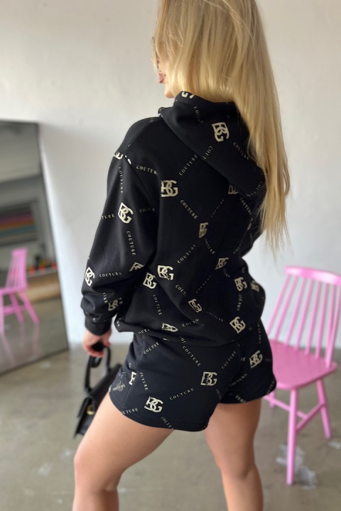 Komplet dresowy BG HOLOGRAM set czarny Brandenburg Couture