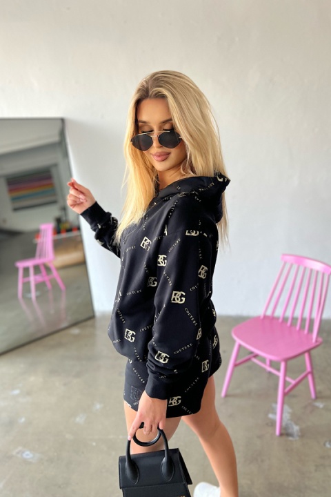 Komplet dresowy BG HOLOGRAM set czarny Brandenburg Couture