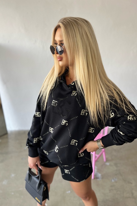 Komplet dresowy BG HOLOGRAM set czarny Brandenburg Couture