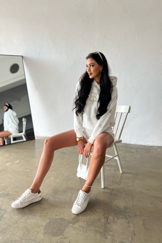 Komplet dresowy BG HOLOGRAM set biały Brandenburg Couture