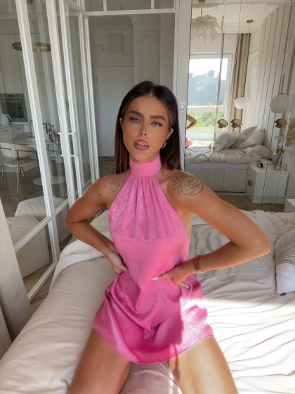 Sukienka SO BAD róż La Manuel