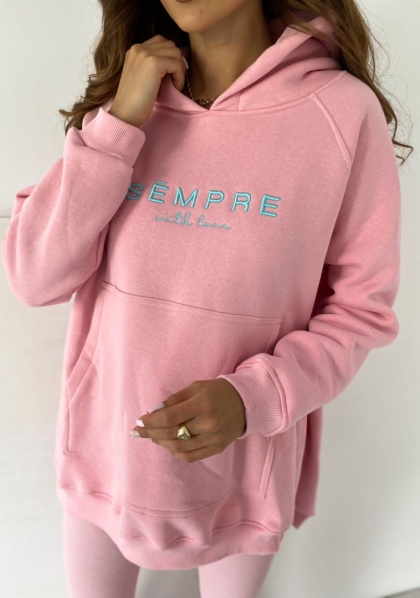 Bluza SARA LOGO słodki róż - SEMPRE