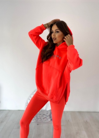 Bluza SARA LOGO neonowa koral - SEMPRE