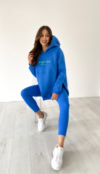 Bluza SARA LOGO indygo - SEMPRE