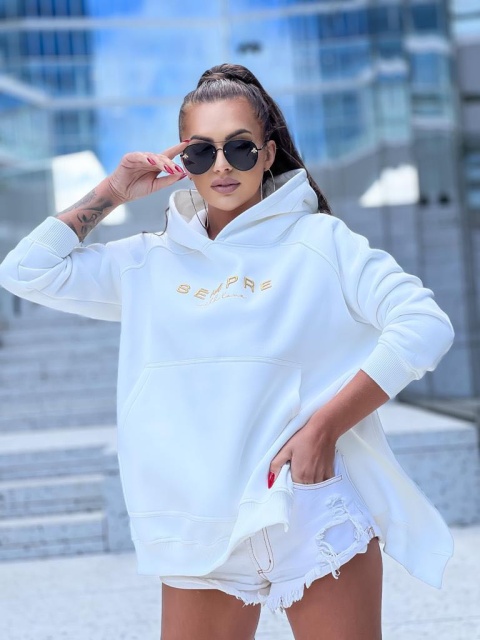 Bluza SARA LOGO ecru - SEMPRE