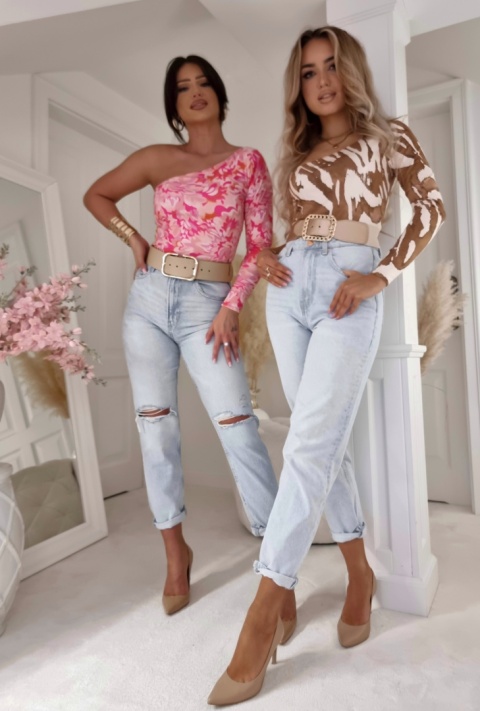 Bluzka Jedno Ramię – beżowa By me