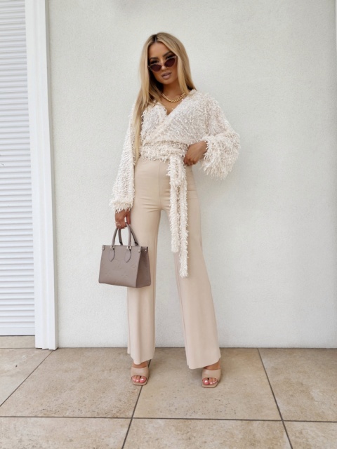 Bluzka KAIRA – piórka ecru