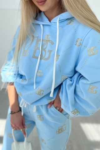 Komplet dresowy BG HOLO błękit-złoty Brandenburg Couture