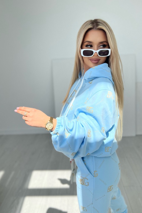 Komplet dresowy BG HOLO błękit-złoty Brandenburg Couture