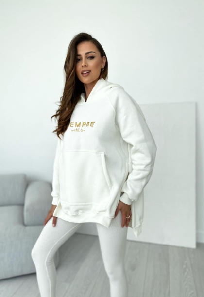 Legginsy prążek ecru SEMPRE