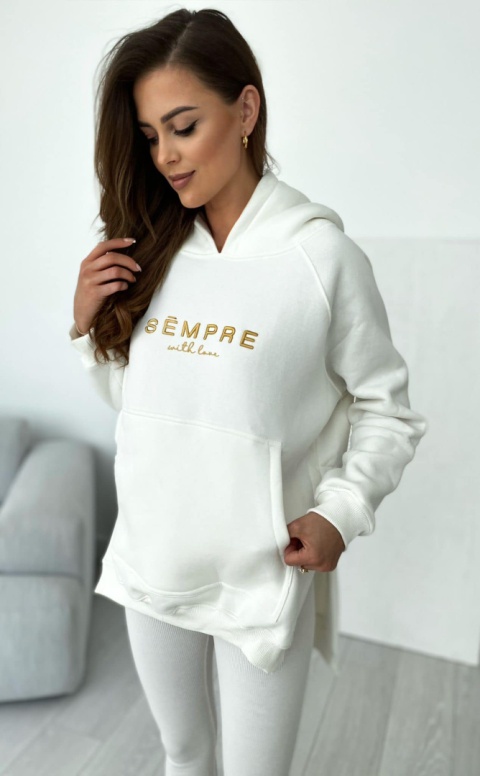 Legginsy prążek ecru SEMPRE