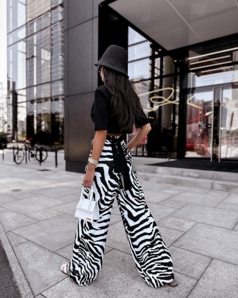 Spodnie z wiskozy ZEBRA La Milla