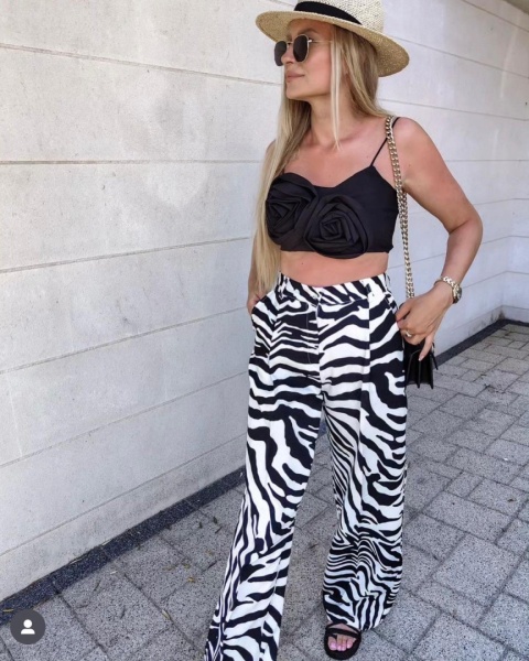 Spodnie z wiskozy ZEBRA La Milla