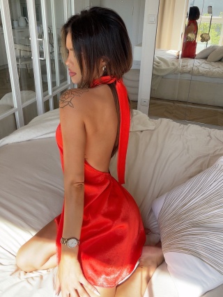 Sukienka SO BAD czerwona La Manuel