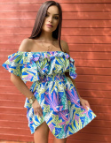 Dress VALENTINA flowers multicolor By Mielczarkowski Dress VALENTINA flowers multicolor By Mielczarkowski