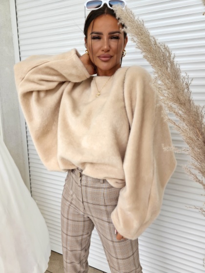Sweter ALPAKA beżowy By Me