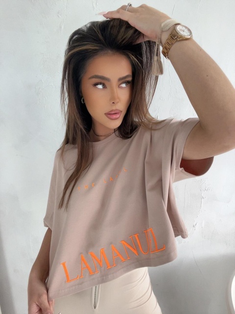 T-shirt SCREAMIN beż La Manuel