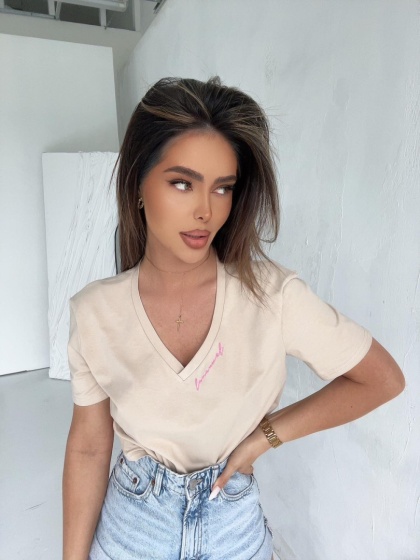 Tshirt MINIMAL beż La Manuel