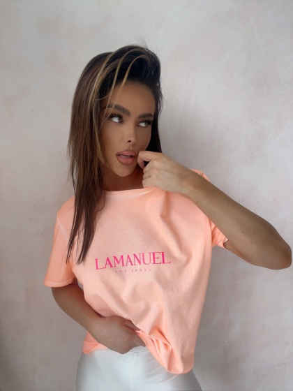 Tshirt SUN IS ON brzoskwinia La Manuel